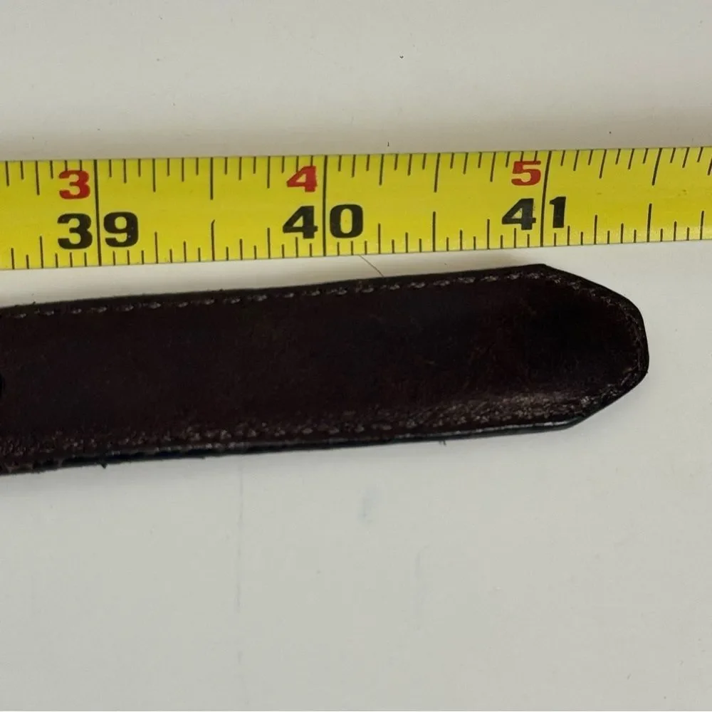 Vintage Leather Reversible Twist Black Brown Flip Belt 36